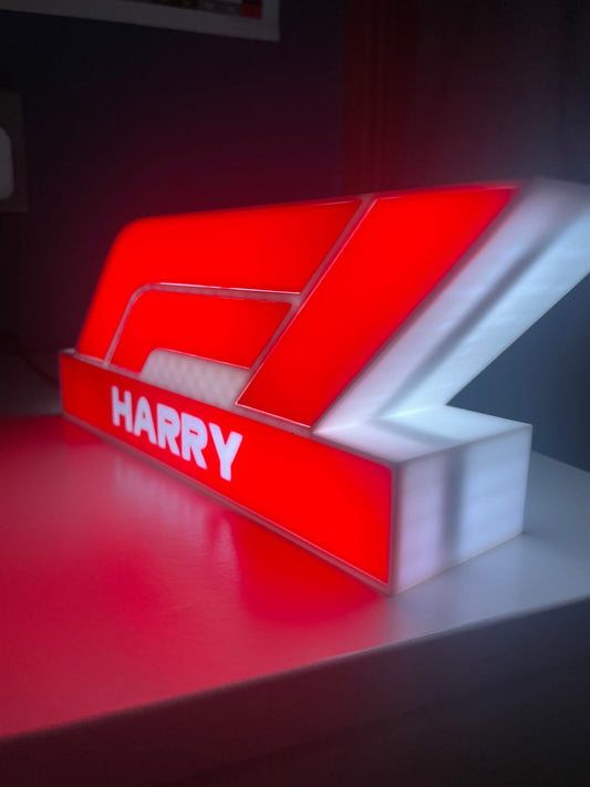 F1 LED LIGHT PERSONALISED