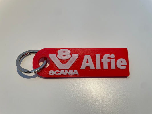 Personalised V8 name tag